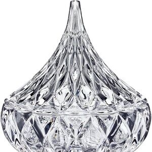Godinger Crystal Hershey’s Kiss Covered Candy Dish - 5.4”